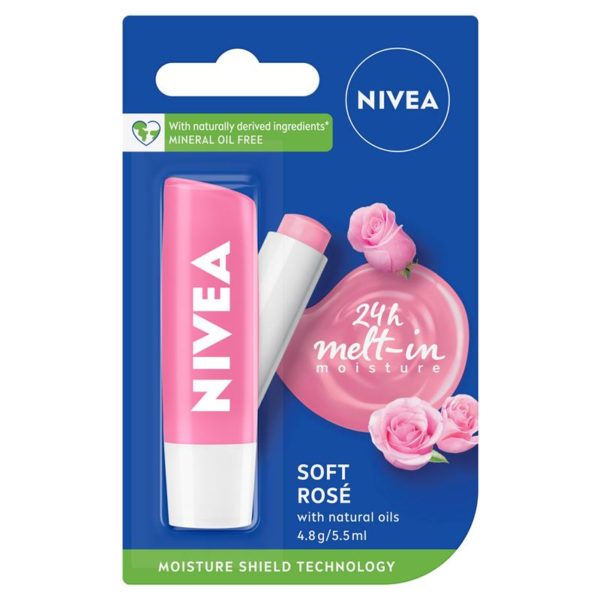 NIVEA Soft Rose Moisturising Lip Balm 4.8g