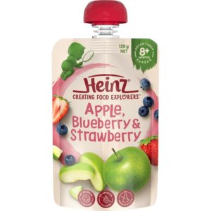 Heinz Apple Blueberry & Strawberry Pouch 120g 8m+