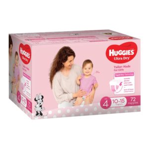 Huggies Ultra Dry Nappies Girl Size 4 Jumbo 72 Pack