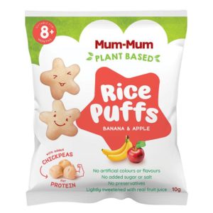 Mum-Mum Plant Based Rice Puffs Banana & Apple 10g