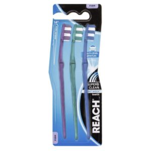 Reach Toothbrush Superb Clean Between Teeth Firm 3 Pack