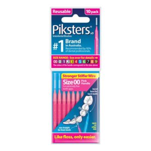 Piksters Inter Brush Size 00 Pack 10 (pink)