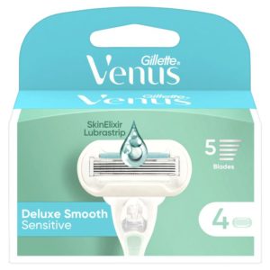 Gillette Venus Deluxe Smooth Sensitive Blade Refills 4 Pack