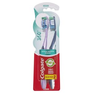 Colgate Toothbrush 360 Degree Medium Twin Pack