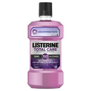 Listerine Total Care Zero Alcohol Antibacterial Mouthwash Less Intense Taste 250mL