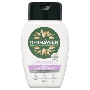 ermaVeen Extra Hydration Gentle Soap-Free Wash for Extra Dry, Itchy & Sensitive Skin 250mL