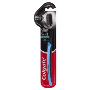 Colgate SlimSoft Charcoal Toothbrush Soft with charcoal infused bristles