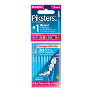 Piksters Inter Brush Size 5 Pack 10 (blue)