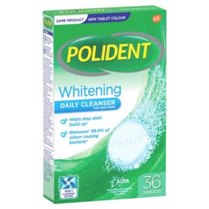 Polident Denture Cleanser Whitening Tablets 36