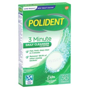 Polident Denture Cleanser Fresh Active Tablets 36