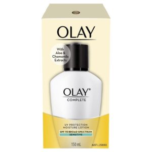 Olay Complete UV Protection Moisturiser Lotion Sensitive SPF15 150mL