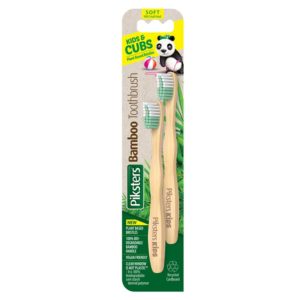 Piksters Toothbrush Bamboo Premium Kids 2 Pack