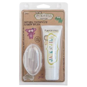 Jack N Jill Flavor Free Toothpaste with Silicone Finger Brush