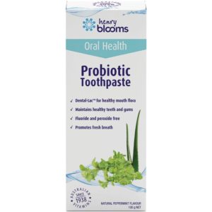 Henry Blooms Probiotic Toothpaste Peppermint 100g