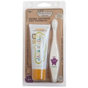 Jack N Jill Banana Toothpaste with Hippo/Ellie Bio Brush