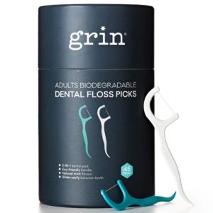 Grin Adults Biodegradable Dental Floss Picks 45 Pack
