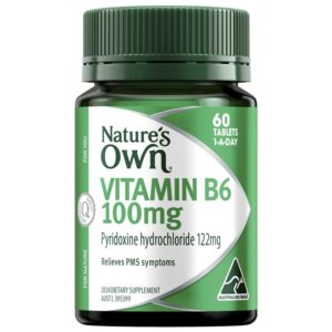 Nature's Own Vitamin B6 200mg with Vitamin B for Energy + Women's Health 60 Tablets