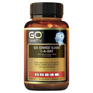 GO Healthy Ginkgo 9000+ 60 Vege Capsules
