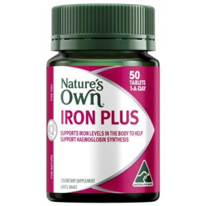 Nature's Own Iron Plus for Women's Health + Energy 50 Capsules