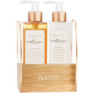 Natio Wellness Glow Hand Wash and Intensive Hand Cream 500ml Duo Set