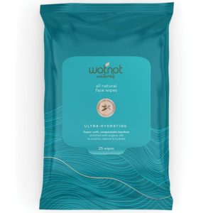 WotNot Natural Organic Ultra Hydrating Facial Wipes Aging/Dry Skin 25