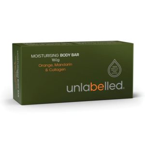 Unlabelled Moisturising Orange Mandarin & Collagen Body Bar 180g
