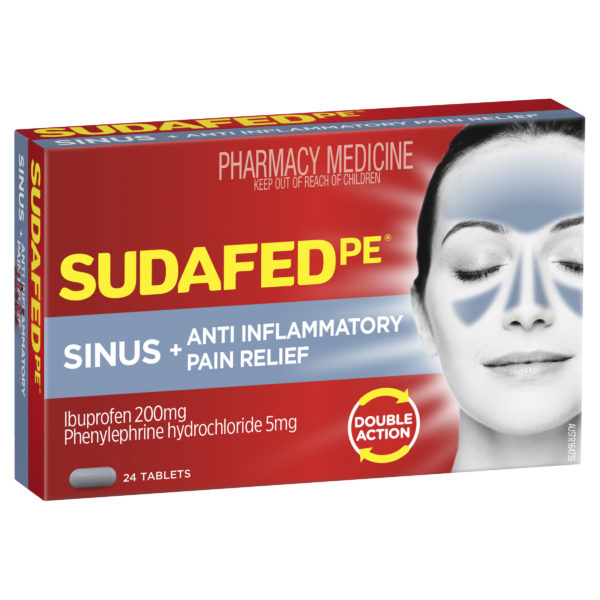 Sudafed PE Sinus+Anti Inflammatory Pain Relief 24 Tablets