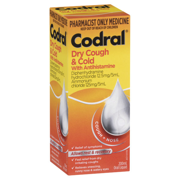Codral Dry Cough and Cold with Antihistamine Berry Liquid 200ML