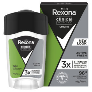 Rexona Men Clinical Protection Antiperspirant Deodorant Active Fresh 45ml