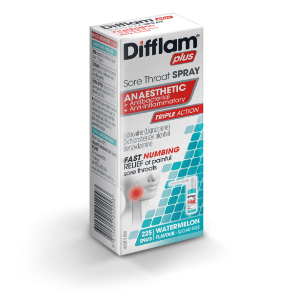 Difflam Plus Anaesthetic Sore Throat Spray 225 Sprays 30mL