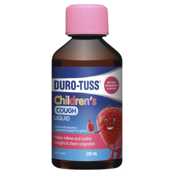 Duro Tuss Children's Cough Liquid Strawberry 200mL