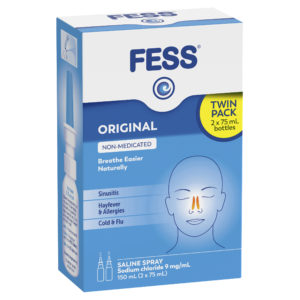 FESS Nasal Saline Spray Original 75mL 2 Pack