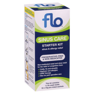 Flo Sinus Care Starter Kit 1 bottle and 12 Sachets