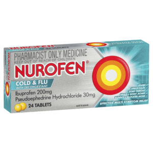Nurofen IS Cold & Flu with Decongestant Tablets (S3) 24 Pack