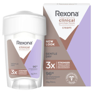 REXONA A/P R/ON 45ML CLIN GTLE DRY