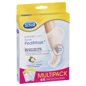 SCHOLL PEDI MASK MACADAMIA 4PK