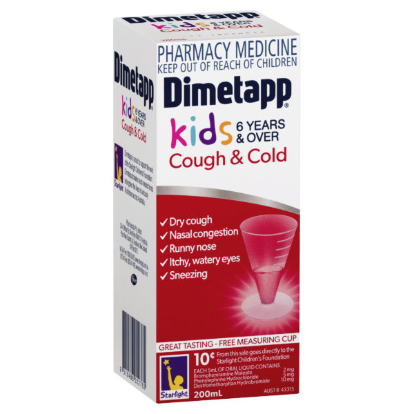 DIMETAPP COUGH COLD KIDS LIQ 200ML