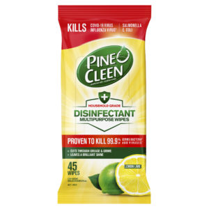 Pine O Cleen Antibacterial Disinfectant Surface Wipes Lemon & Lime 45 Pack