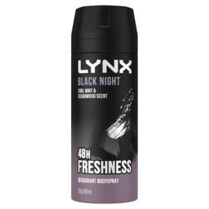LYNX Black Night Deodorant Body Spray 48 H Freshness 165 m