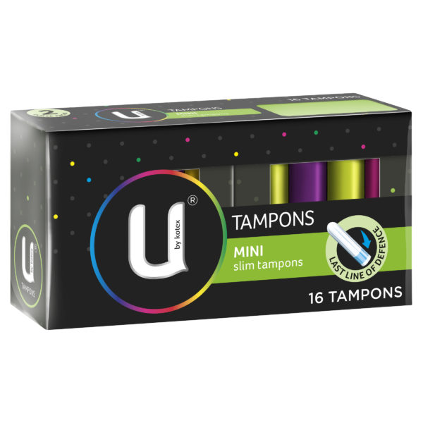 U By Kotex Mini Slim Tampons 16 pack