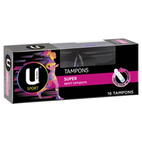 U by Kotex Super Sports Tampons 16 Pack