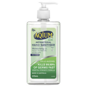 Ego Aqium Antibacterial Hand Sanitiser Aloe 375mL