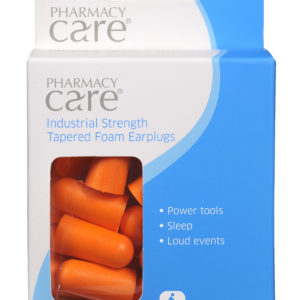 Pharmacy Care Ear Plugs Tapered Foam Industrial 10 Pairs + Case