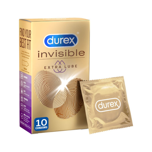 Durex Invisible Extra Lube Condom Pack of 10