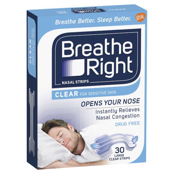 BREATHE RIGHT STRIPS CLEAR LGE 30PK