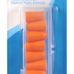 Pharmacy Care Ear Plugs Tapered Foam Industrial 4 Pairs + Case