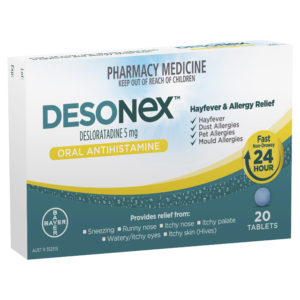 Desonex Antihistamine 24 Hour Non Drowsy Hayfever & Allergy Relief Tablets 20 pack