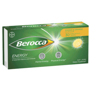 Berocca Energy Mango & Orange Flavour Effervescent tablet 30 pack