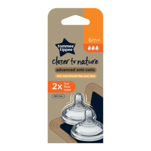 Tommee Tippee Advanced Anti Colic Fast Flow Teats 6m+ 2 Pack