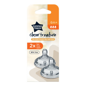 Tommee Tippee Closer to Nature Fast Flow Teats 2 Pack